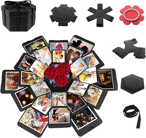 Miniatura 1 de Caja de regalo de explosión álbum de fotos de bricolaje caja de amor sorpresa para aniversario de boda fiesta de cumpleaños