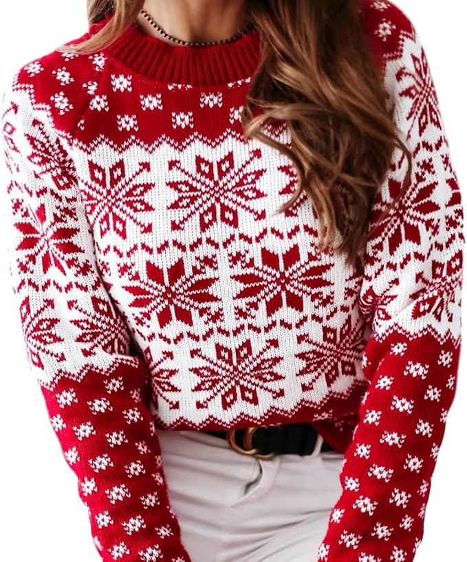Loalirando Maglione natalizio da donna con motivo renna, a maniche lunghe,  per l'inverno : Amazon.it: Abbigliamento