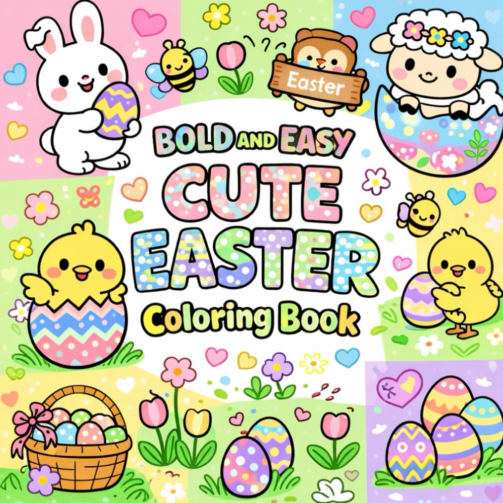 Bold and Easy Cute Easter Coloring Pages