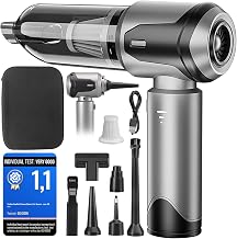 Handheld Vacuum Cleaner Car Cordless, 26000Pa 4-in-1 Powerful Car Vacuum Cleaner, Portable Mini Vacuum Air Duster, 3 Speed Vacuum for Car, Home, Pet Hair, Silver deal from Amazon