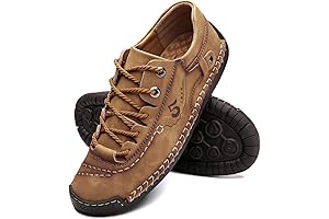 Zapatos Elegantes Para Hombre: Mocasines Deportivos Casuales Cómodos De Cuero Para Hombres (Talla 7.5-13)
