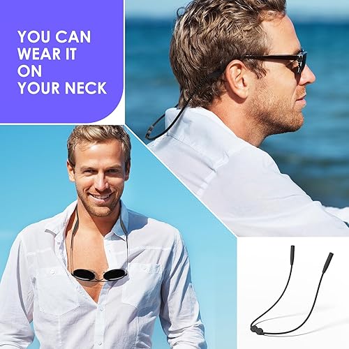 Miniatura 6 de Correa ajustable para lentes  Correa de gafas de sol sin cola para hombres y mujeres  Correa de cable para gafas, cuerda deportiva antideslizante,