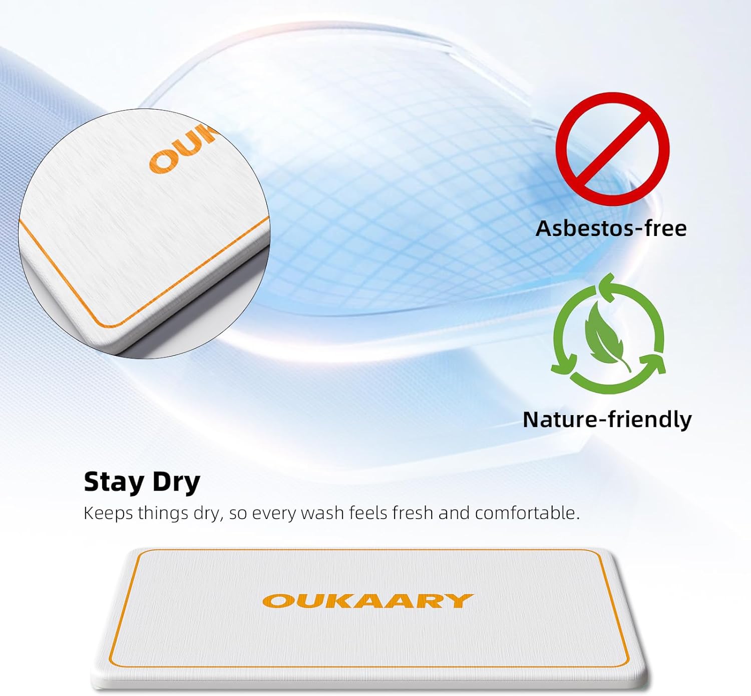 歯ブラシホルダー 大型バスルームオーガナイザー 6スロット 速乾歯ブラシ、カップ&amp;メイクアップストレージ シンクカウンタート