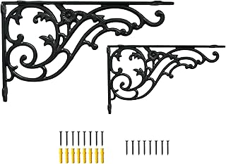15.8''x9.5'' Decorative Shelf Brackets,2 Pack Cast Iron Shelf Supply,16 ...