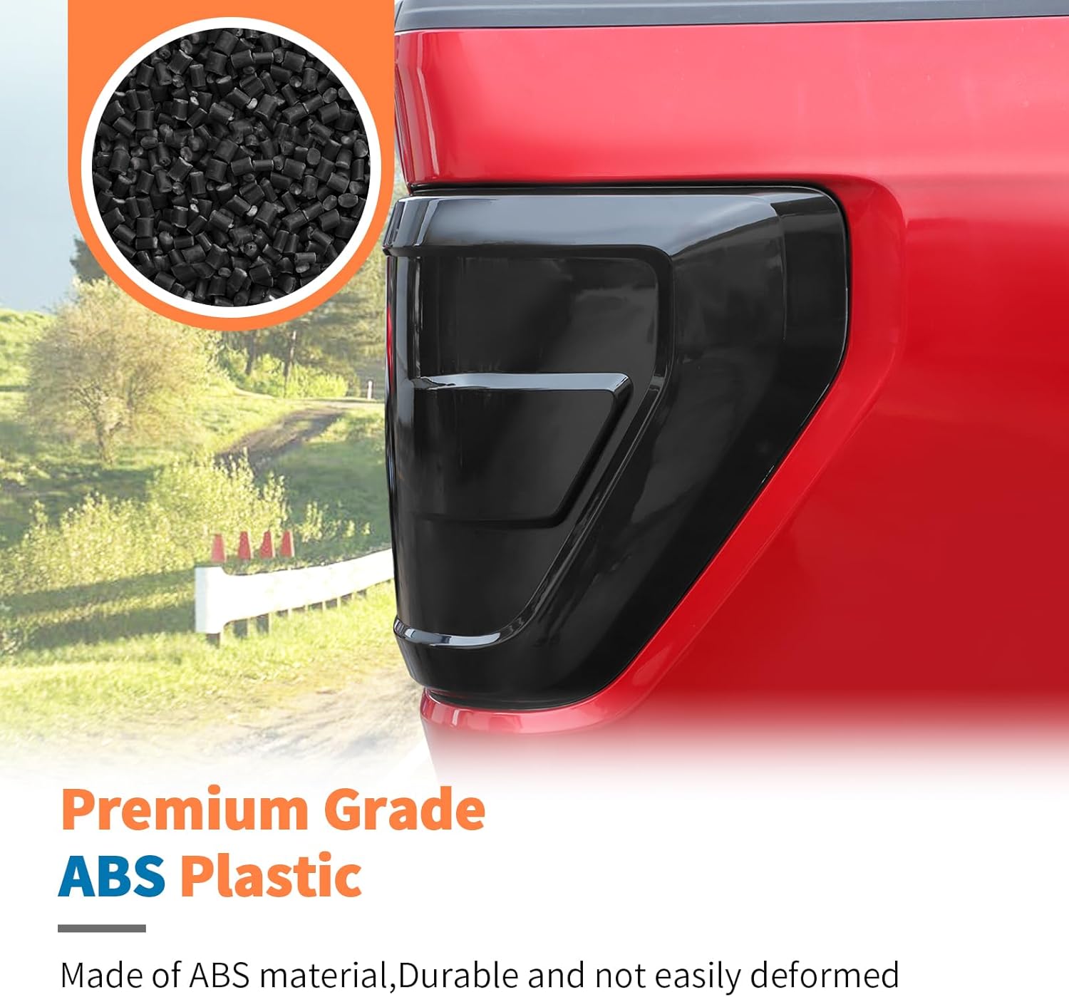 JeCar Smoked Tail Light Covers Trim Guards Only for 2021-2023 Ford F150 XL