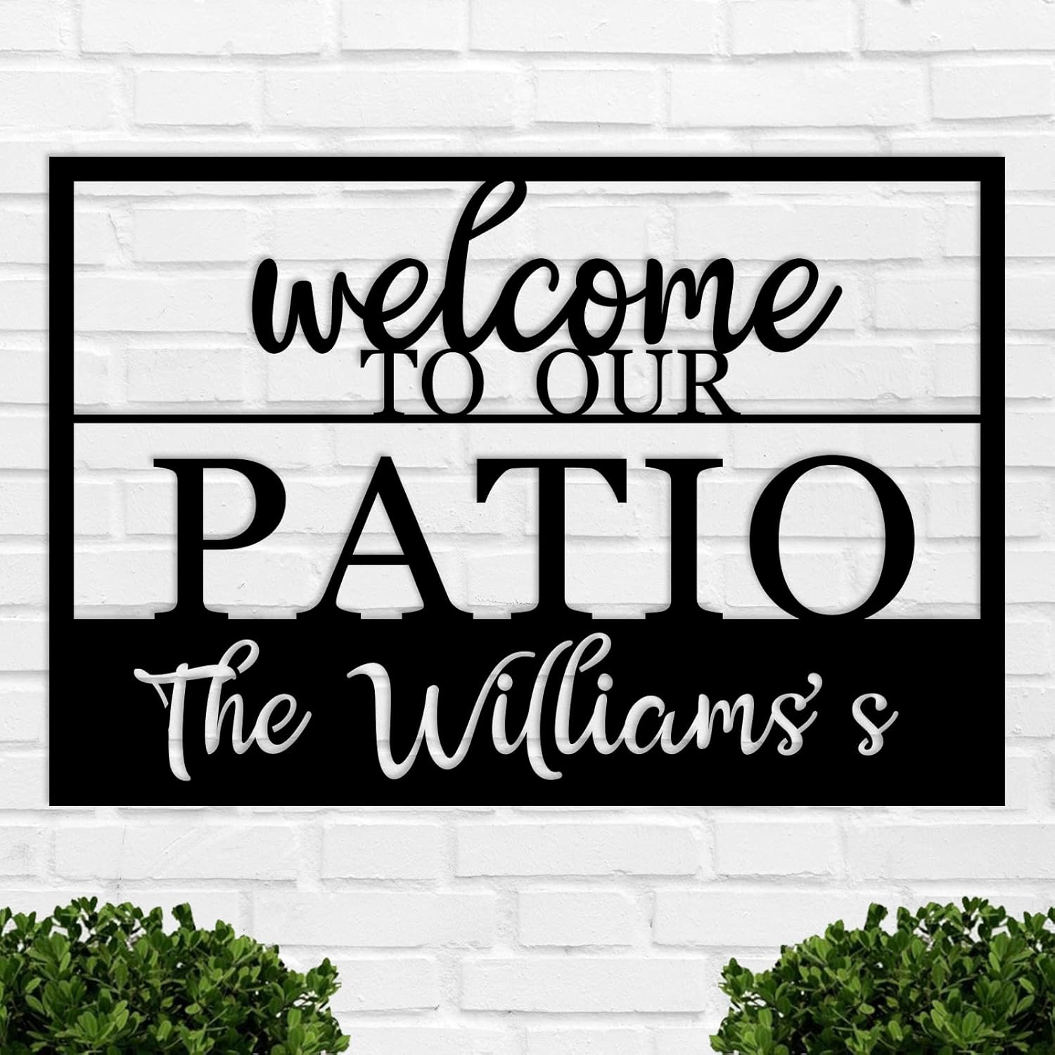 Personalized Patio Signs|Patio Signs and Decor Outdoor| Backyard Decor Sign| Welcome to Our Patio Pool Backyard Bar And Grill Sign |Outdoor Patio Signs|Metal Backyard Decor Gift