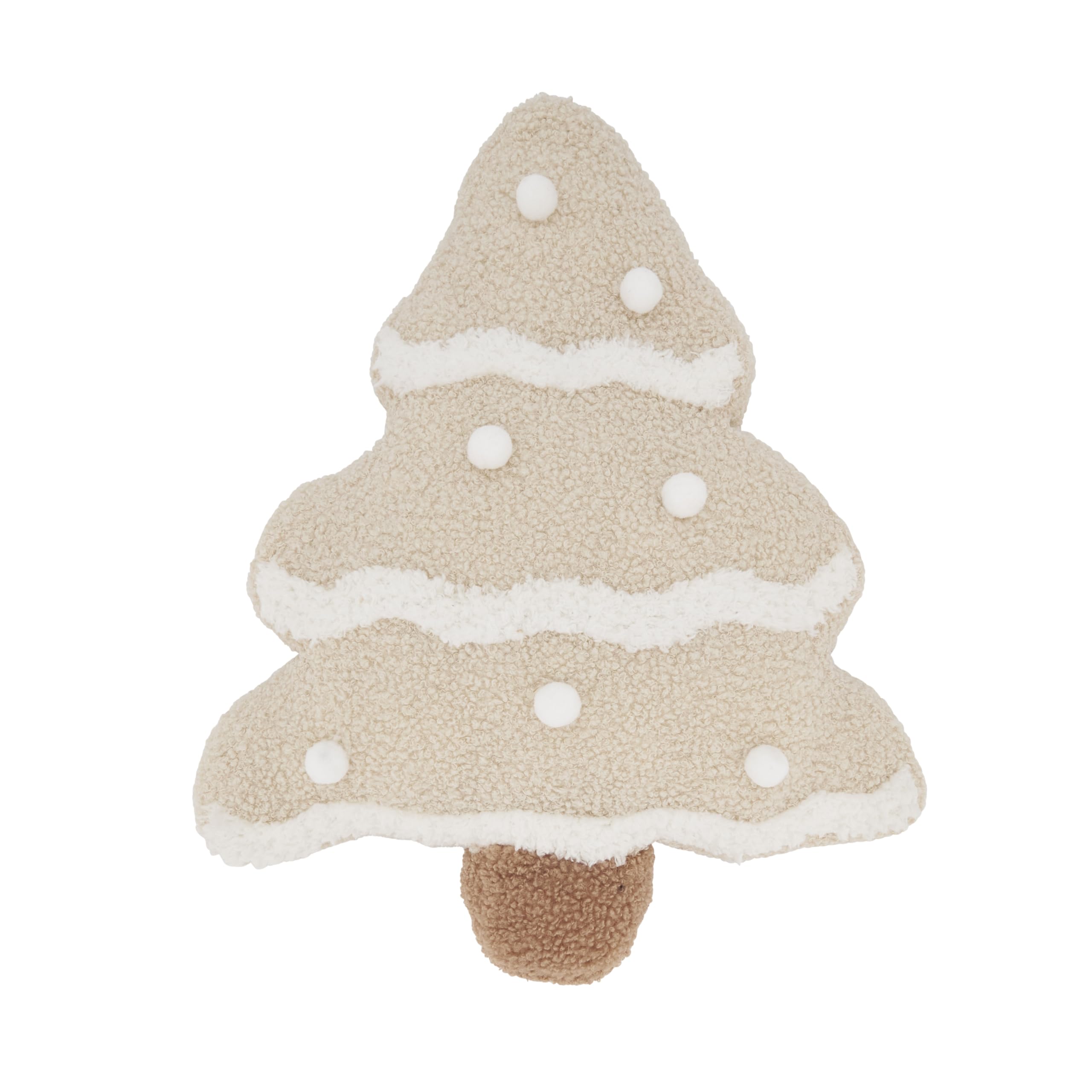 SARO LIFESTYLE Festive Fir Christmas Tree Poly Filled Throw Pillow