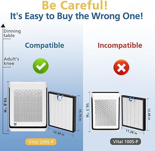 Miniatura 2 de Vital 200S Replacement Filter Compatible with LEVOIT Vital 200S and Vital 200S-P Air Purifier, HEPA and High-Efficiency Activated Carbon Vital Vital