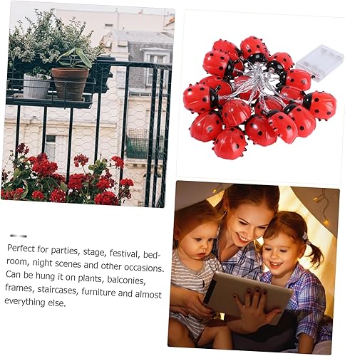 Miniatura 2 de OFFSCH 1 cadena de luces decorativas de cortina de mariquita luz nocturna de mariquita luces intermitentes LED