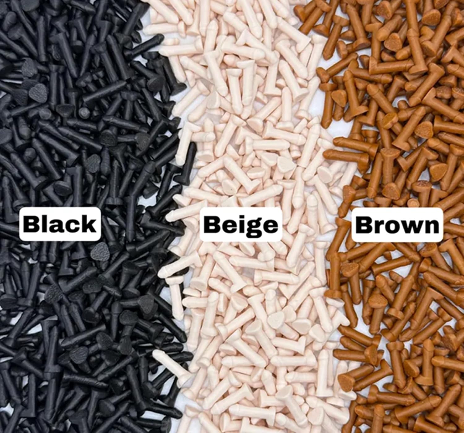 Tiny Penis Bag of Dicks, Beige Black Brown Penis 3D Bag of Dicks, Perfect Prank Great Gag Gift, Funny Weddings, Concerts, Bachelorette Party, Funny Joke Gift (Mix Color, 200pcs)