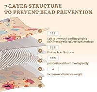 Vista 2 de Hosukko - Manta con peso de 3 libras - Manta pesada y transpirable - Princesa en beige, 20 x 30 pulgadas, 3 libras