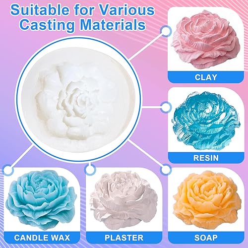 Miniatura 5 de Kit de fabricación de moldes de silicona, gel de sílice líquido elástico 15A de 22 onzas para moldear moldes de resina y moldes de velas y jabón,