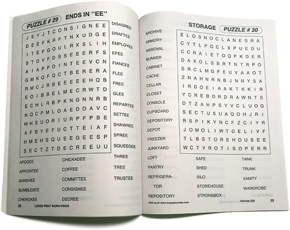 Word Search Puzzle Book Bundle (4-Pack Bundle) Easy-to-Read Large Print | 80 Challenging Searching Games Each | Men, Women, Adults, Seniors | Less Eye Fatigue & Strain