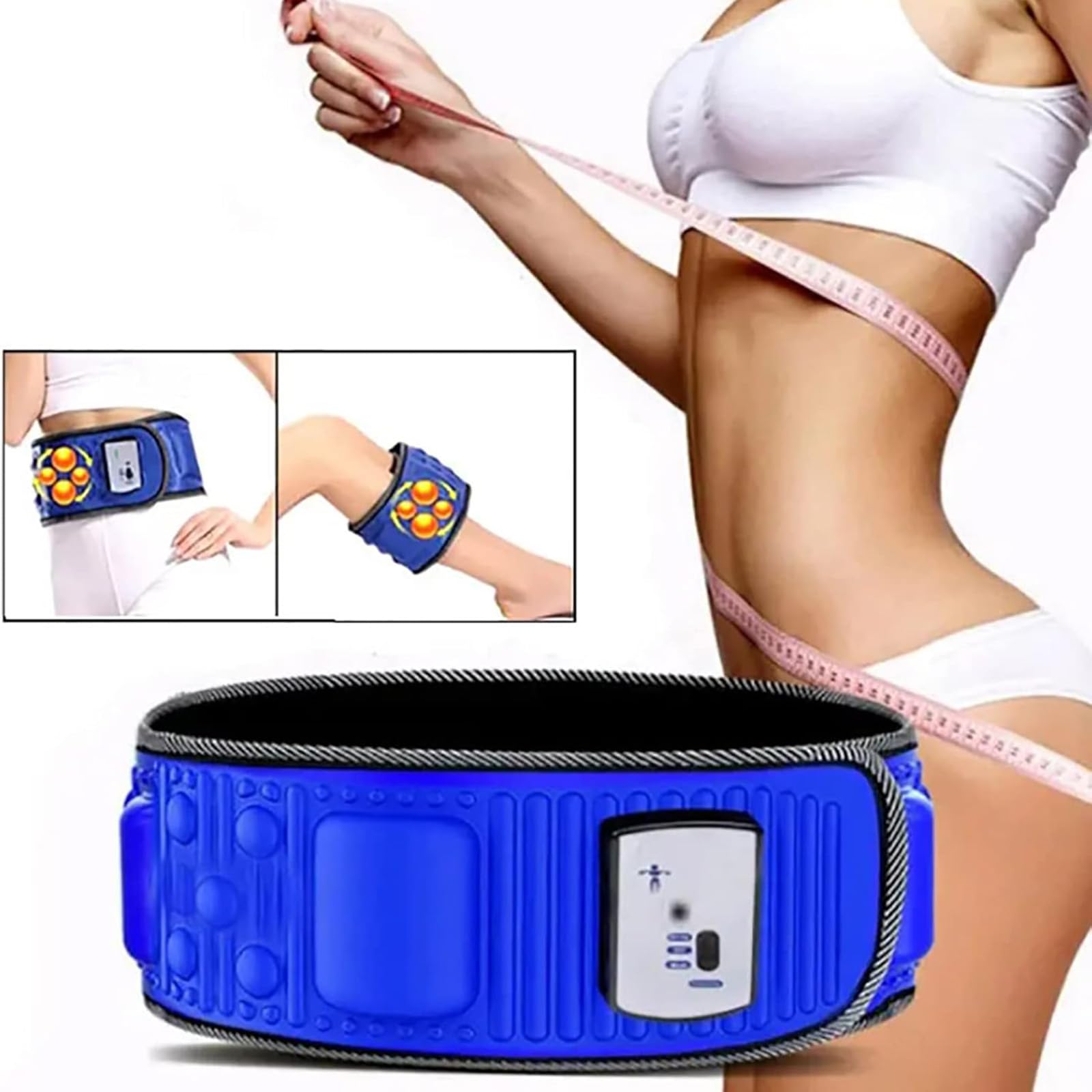 oiakus Lose Weight Shake Belt, Weight Massage Vibration Slimming Magnet Belt Fat Burning Belt, Electric Belly Fat Burner, 2 Gear Speed Adjustable, for Men and Women