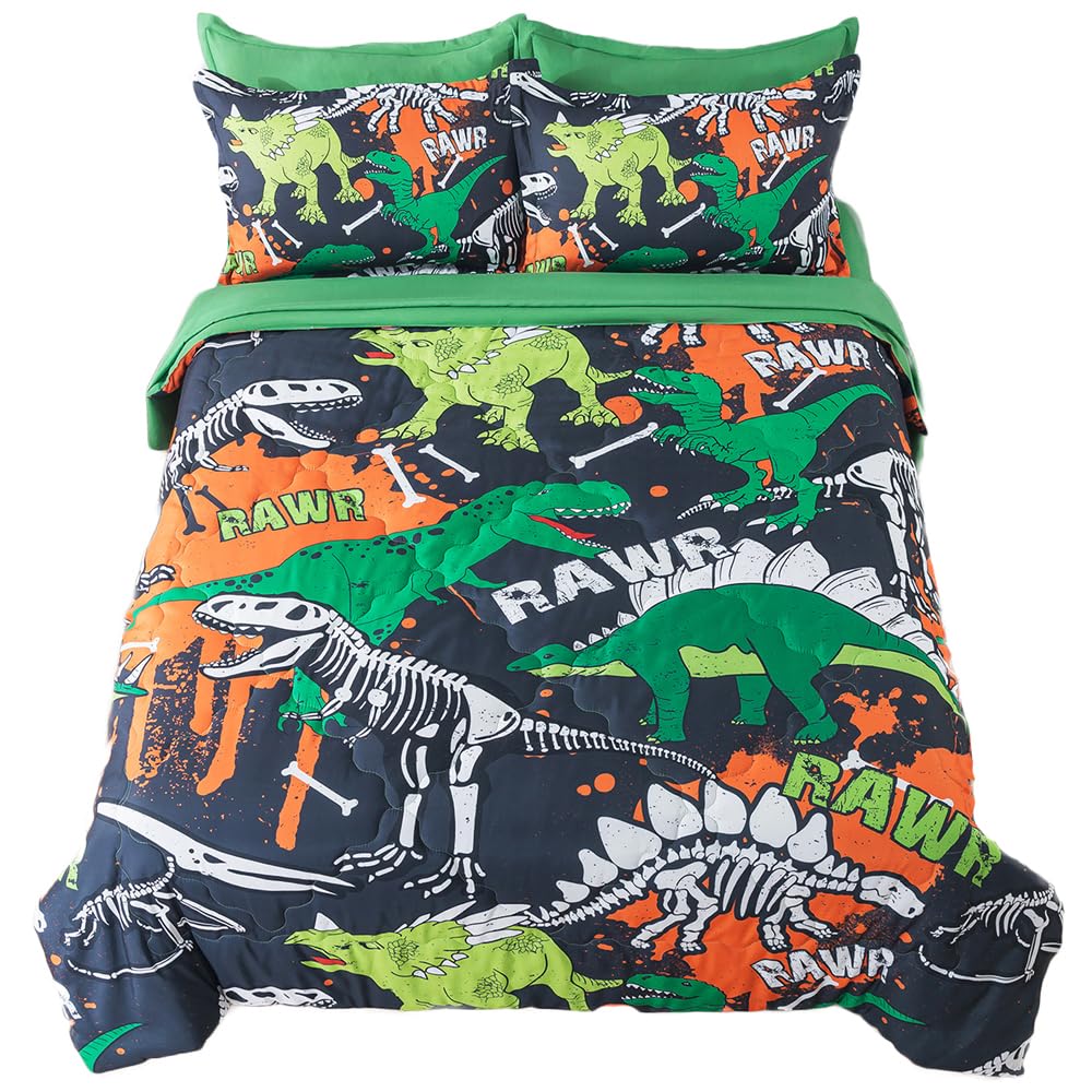ADASMILE A & S Dinosaur Comforter Full Size for Boys