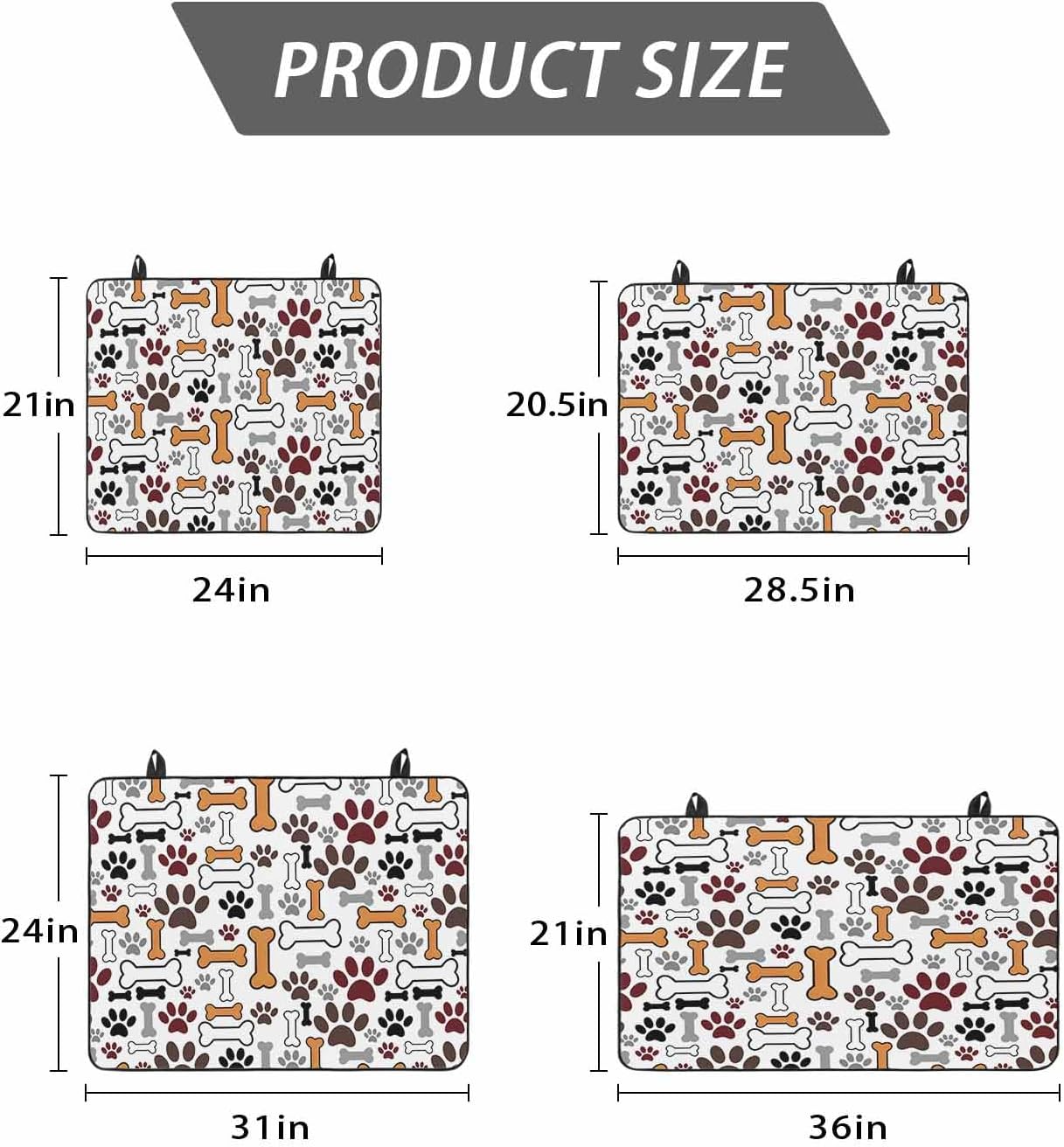 Dog Claws Bones Stove Cover for Electric Stove, Cartoon Animal Cute Stove Top Cover for Glass Top, Heat Insulation Rubber Mat Foldable Cooktop Top Protector, 24"x21"