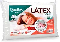 Travesseiro Duoflex Látex Light 14 cm, Branco, para fronha 50 x 70 cm