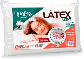 Travesseiro Duoflex Látex Light 14 cm, Branco, para fronha 50 x 70 cm