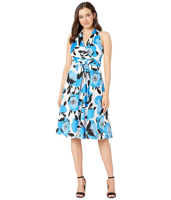 cotton wrap midi dress