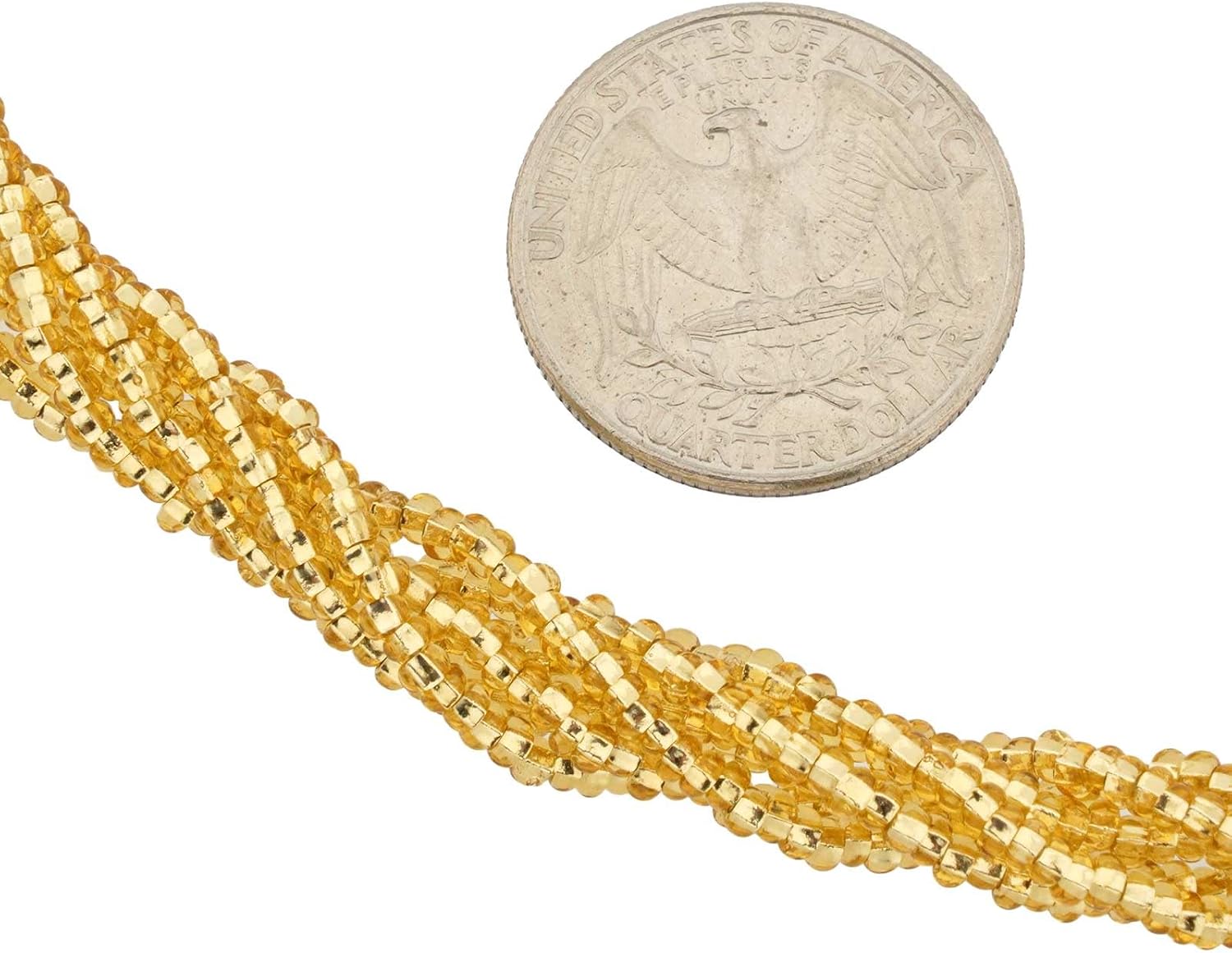 Glass Of Venice Murano Glass Gloriosa 6 Strand Seed Bead Necklace - Gold