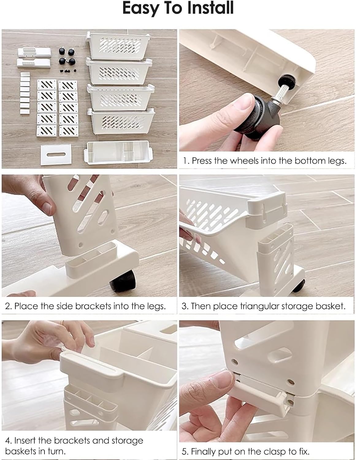 Book cart5-Tier Classroom Deskside Bookshelf Movable, Home Office Desk Storage Organizer Magazine Rack, Narrow Space Open Shelf, for Waiting Room Hospitals Entryway