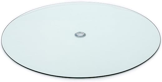 Audio-Visual Direct Tempered Glass Table Top with Rounded Edge (48" with 1 5/8 Center Hole)