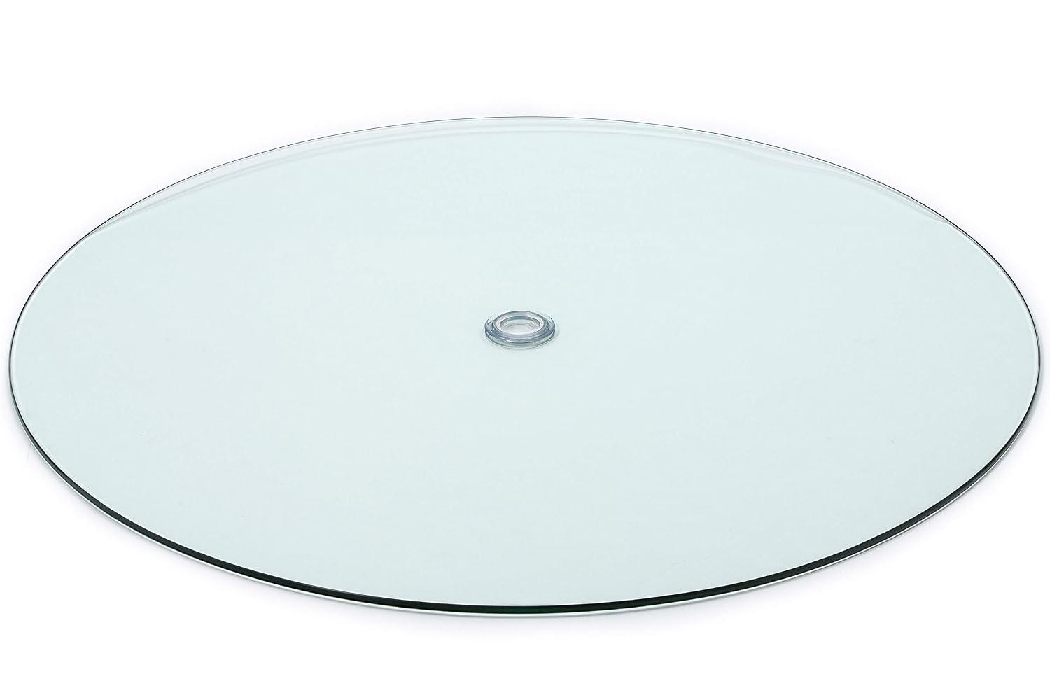 Audio-Visual Direct Tempered Glass Table Top with Rounded Edge (48" with 1 5/8 Center Hole)