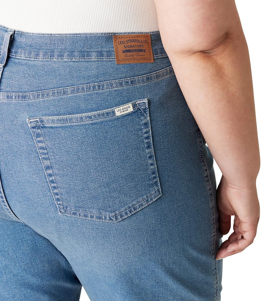 Levi Strauss Signature Gold Women's Heritage High Rise Straight Jean Pants Stretch Denim (Also Available in Plus Size) - Image 5