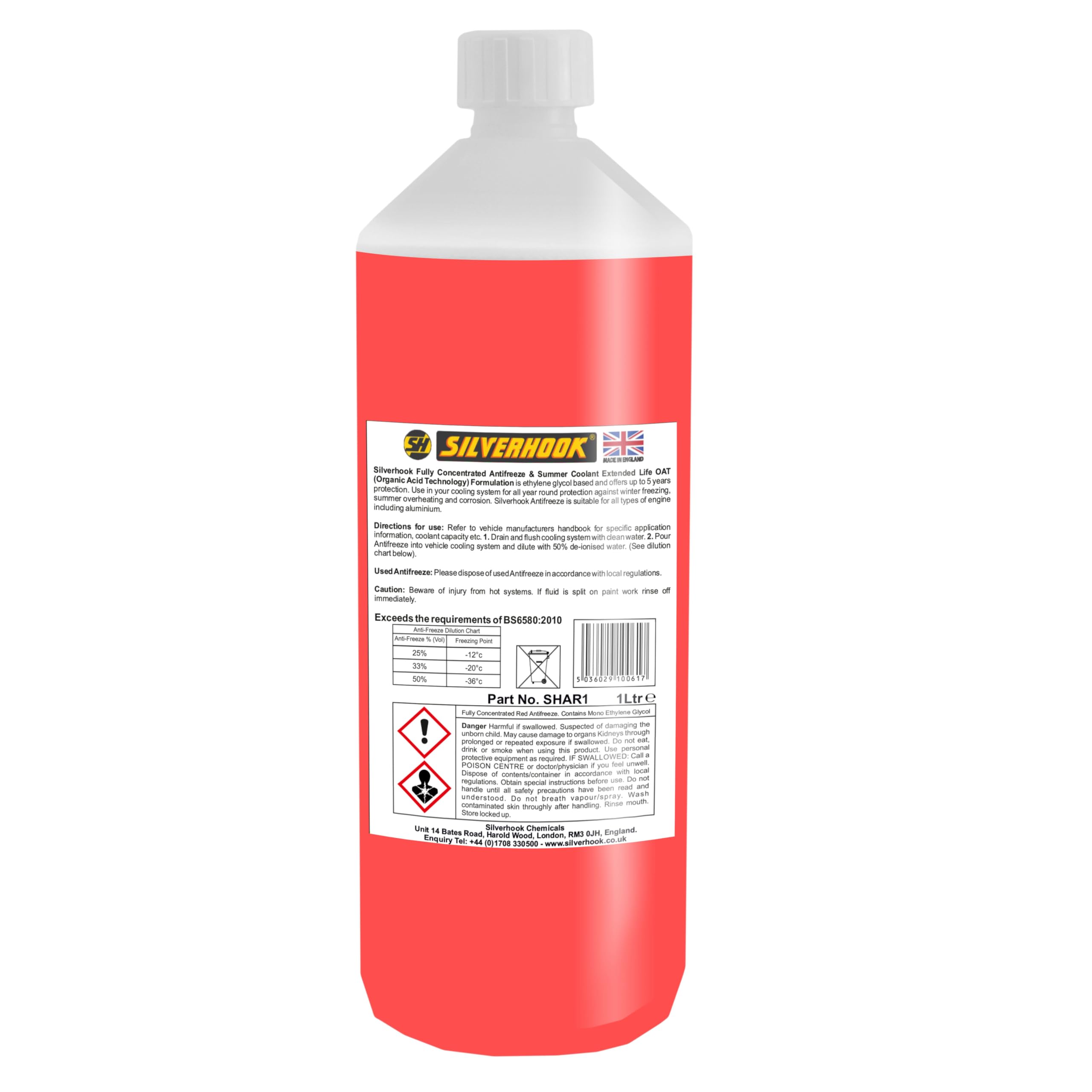 Fully Concentrated Antifreeze, Red, 1 Litre
