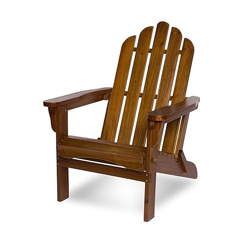 Shine Company Marina Adirondack Chair, Back & Seat Pre-Assembled, Oak