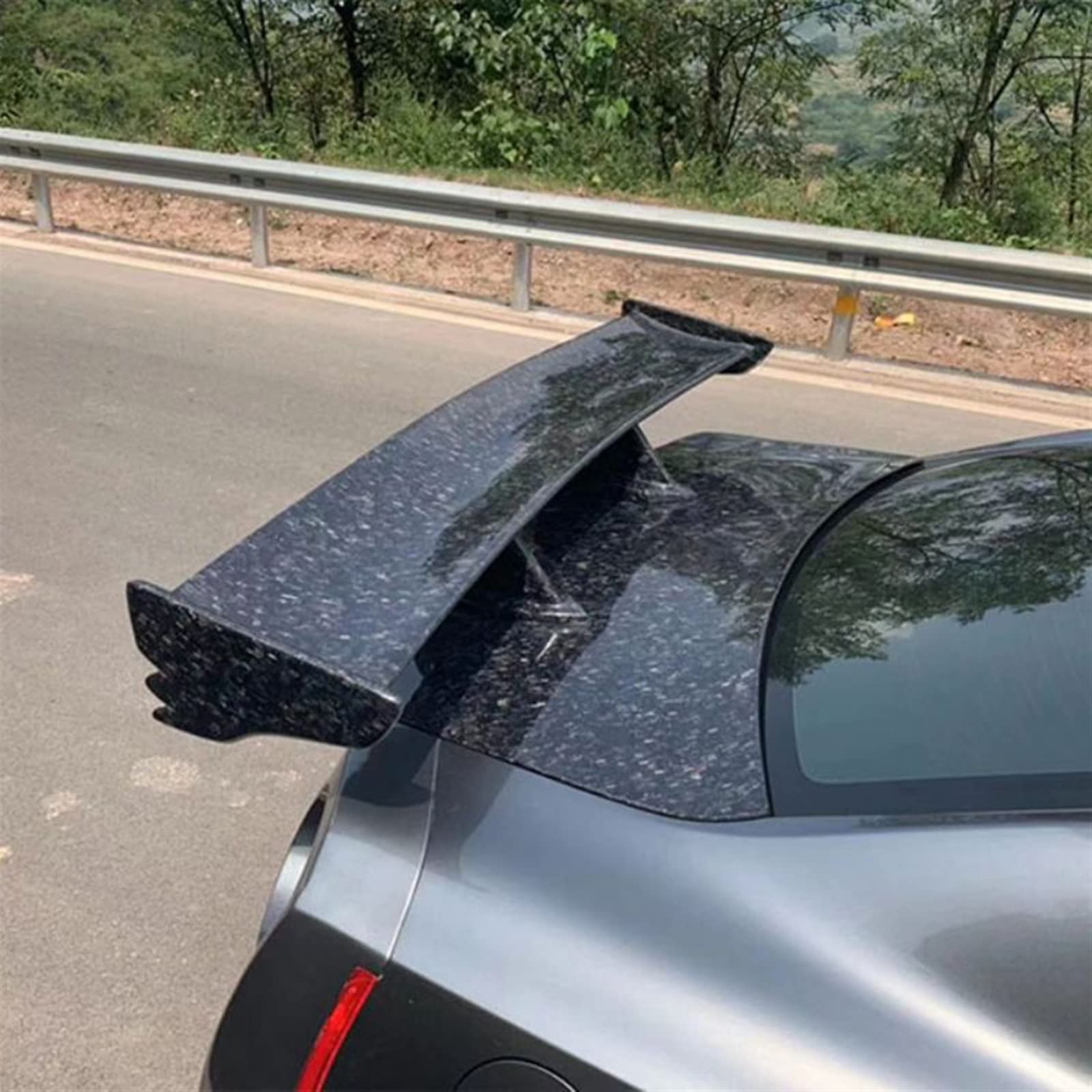 Car Rear Wing Break Alerón Eléctrico Car Tail Streamer Lamp Carbon Fiber Led Rear Bumper ...