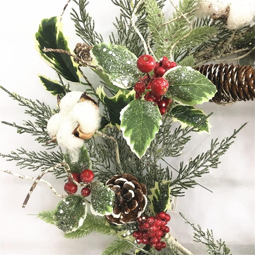 Simulation red Fruit Cotton Christmas Wreath Christmas Wreath American Simulation Wreath