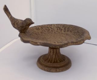 Cast Iron Floral Bowl Bird Feeder Soap Dish
