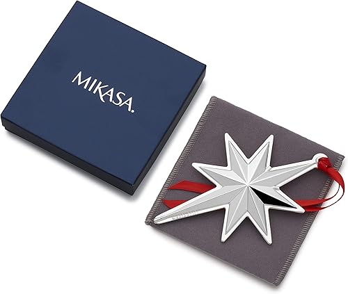 Miniatura 4 de Mikasa 1ª edición de adorno de estrella bañado en plata, plata