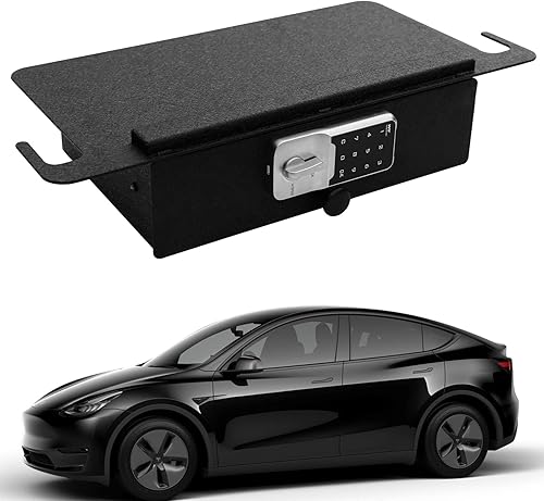 WASAI Bóveda de seguridad para debajo del asiento caja fuerte para cajones debajo del asiento inferior compatible con TESLA modelo Y 2021-2023 con