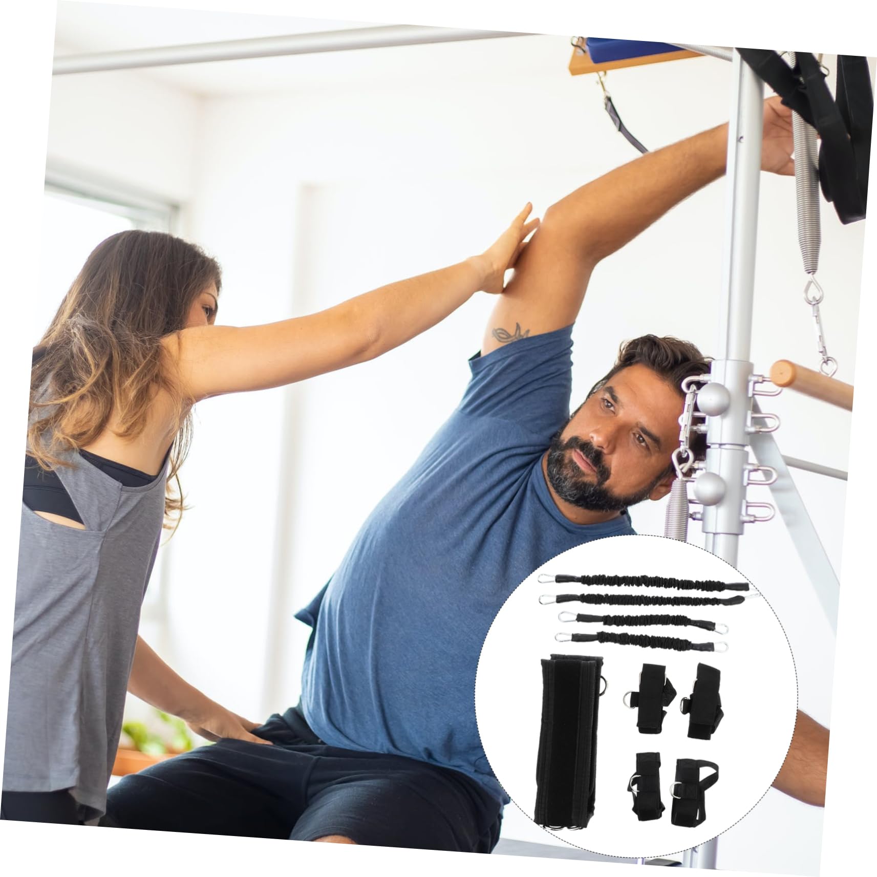 Fitness Widerstandsbänder Mit Übungszugseil Muskeltrainingsbändern Aus Hochwertigem Latex Für Krafttraining Arm Und Fußübungen Langlebig