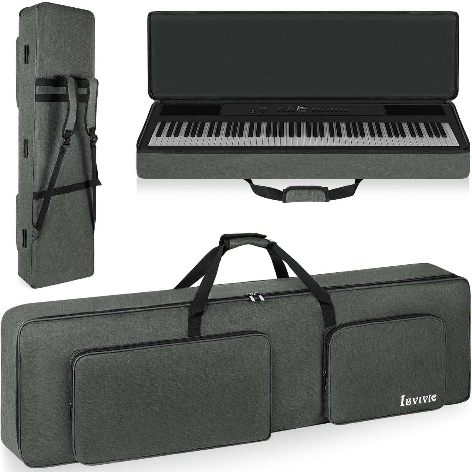 OUUTMEE 88 Custodia per tastiera 138 x 36 x 17 cm borsa trasporto tessuto Oxford 600D impermeabile