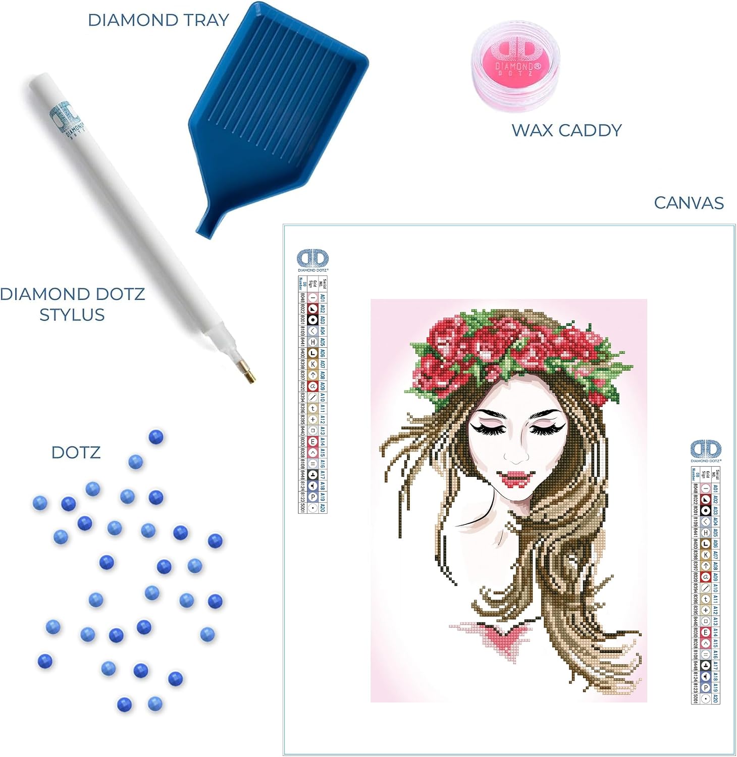 DIAMOND DOTZ Garland Beauty Diamond Painting Kits for Adults - Diamond Art Kits a Relaxing Creative Craft Kit with Dotz Gems 16"x11"