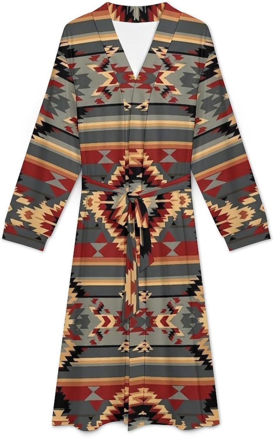 Adult Robes with Belt, Women Men Versatile Lightweight Kimono Robe Full-Length Open Front Bathrobe Sleepwear