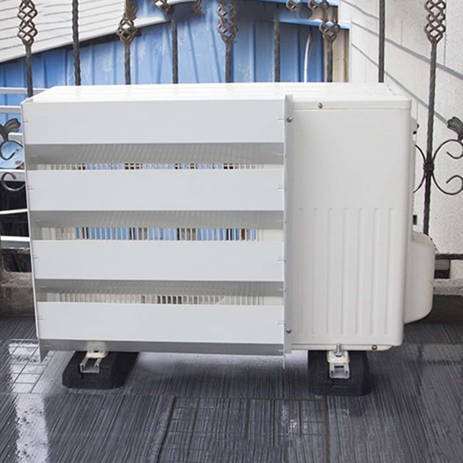 Weatherproof Universal Air Conditioner Cover, Anti-Direct Grille Deflector for Outdoor AC Units, Compressor & Heat Pump Protection – Durable & All-Weather Shield