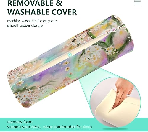 Miniatura 3 de Spring Blooming Blue Bird on Branch - Almohada decorativa para el cuello, almohada redonda decorativa para el cuello, almohada redonda decorativa