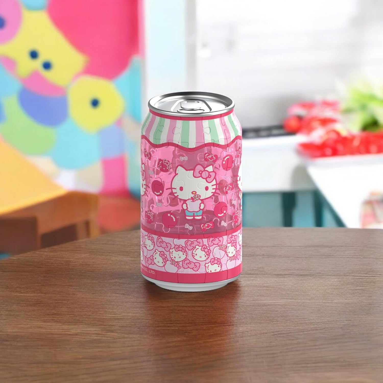 Hands Craft Hello Kitty Soda Can 3D Puzzle – Jigsaw Puzzle & Real-Sized Can Pencil Holder for Kids & Collectors – Official Sanrio DIY Kit – Kawaii Stuff for Ages 8+