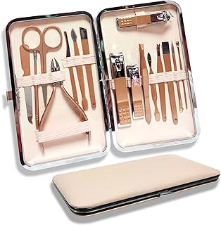 16 pezzi/set Manicure e Pedicure Set Yummici, Kit manicure professionale, Tagliaunghie Set con acciaio inossidabile,Grooming,per donna e uomo,regalo perfetto