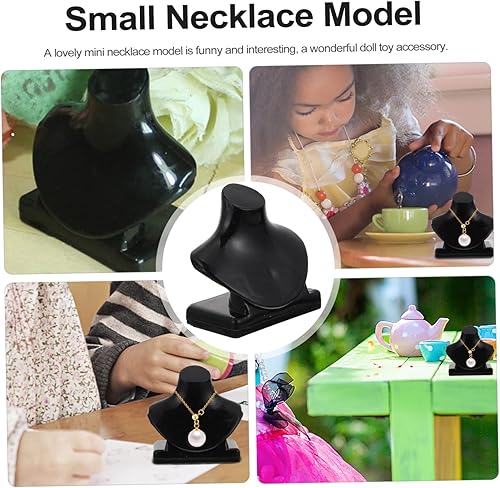 Miniatura 9 de Cabilock Mini soporte para collar para muñecas, 20 piezas, casa de juegos, modelos de collar en miniatura, accesorios de joyería