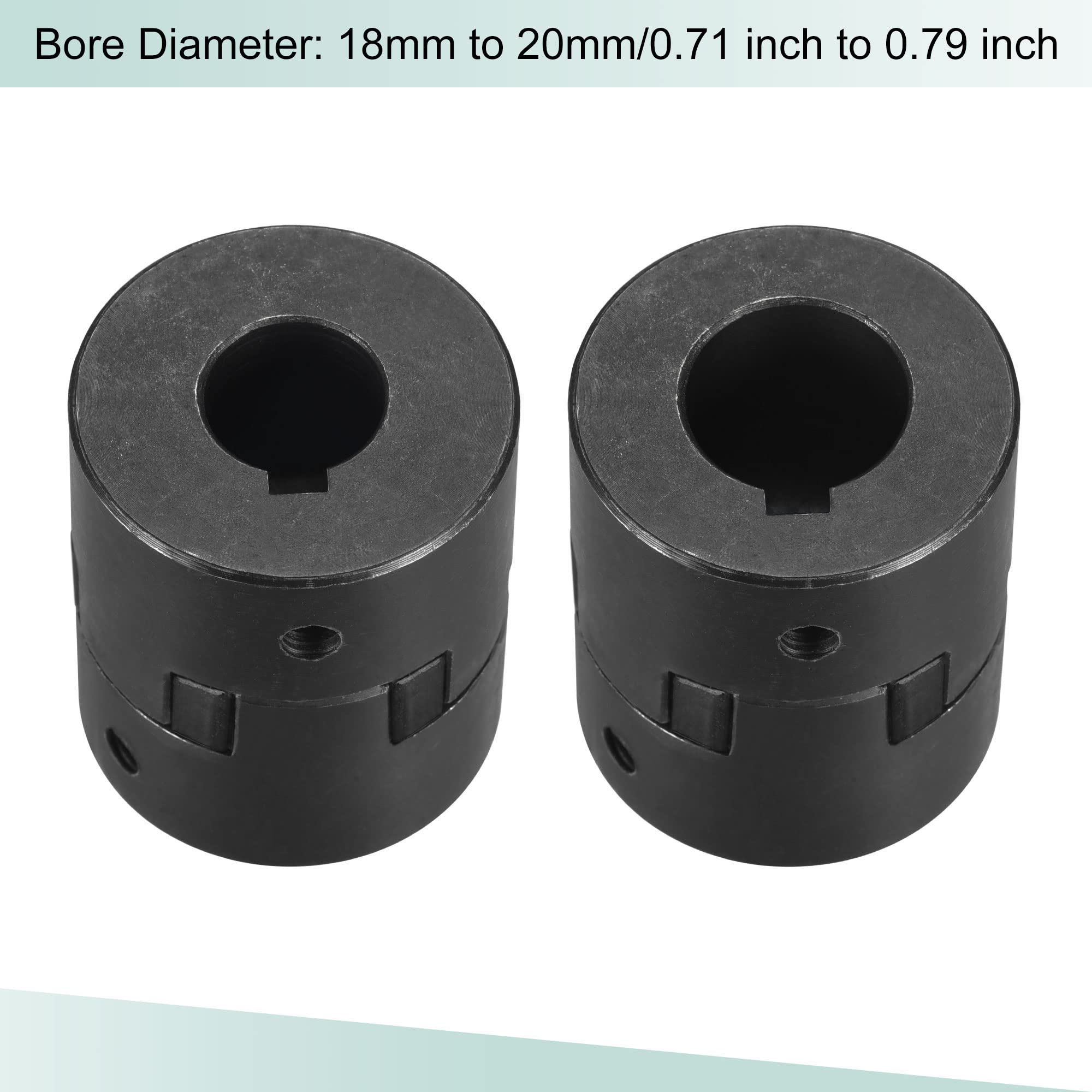 sourcing map Flexible Kupplungswelle 18 mm bis 20 mm 51 mm x 44 mm Motorkupplungsgelenk