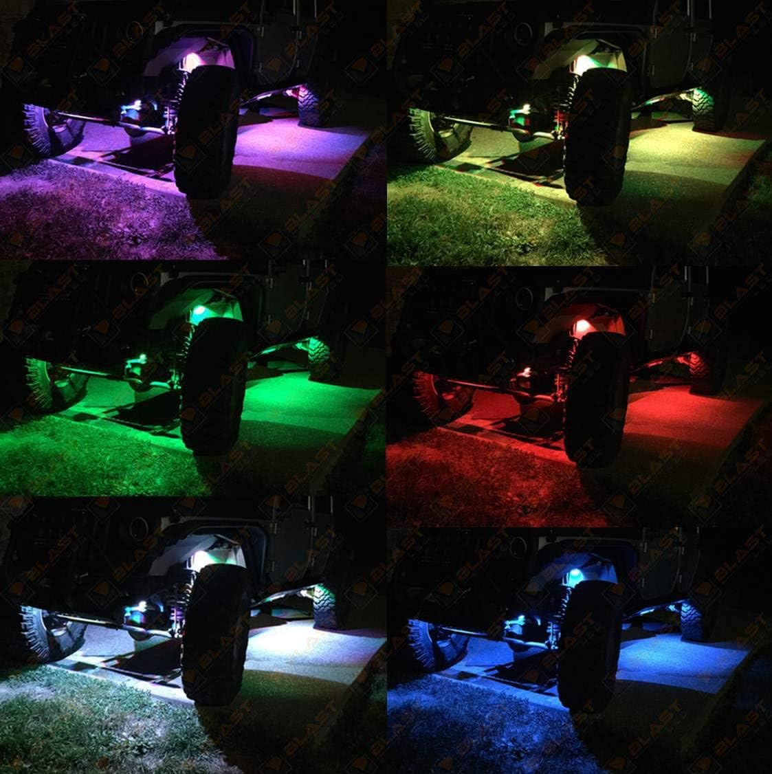 BLAST LED Wheel Well Fender Light Kit Multi Color Changing Wheel