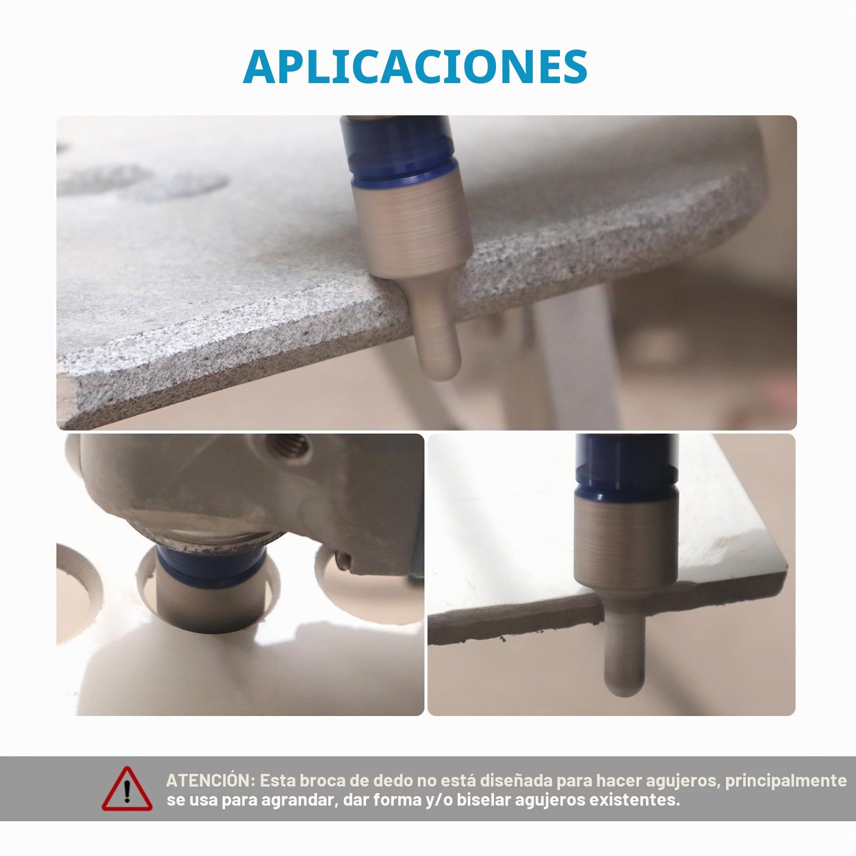 Juego de Taladros de Brocas de Diamante para Azulejos de 20/35/50/68 mm y Fresa de Diamante de 10-25 mm, un Adaptador para Porcelana, Azulejos, Granito, Mármol, Perforación en Seco