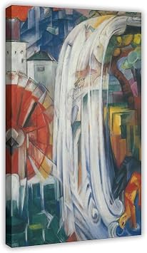 QIENAZIO The Magic Mill, Franz Marc's Expressionist Art Print Canvas Wall Art Posters And Prints Room Aesthetic Bedroom Office Decor 20x30inch50x75cm