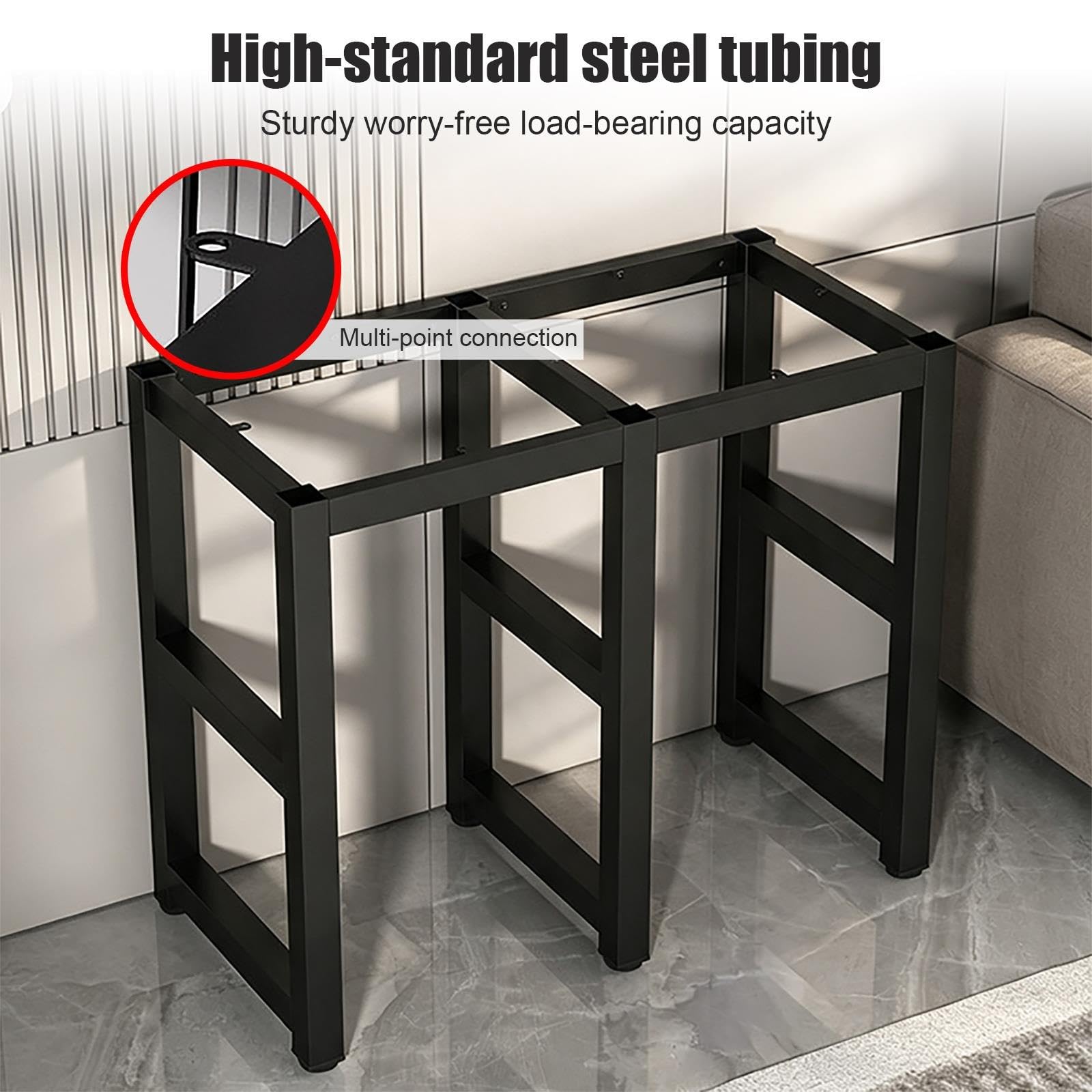 Tavolo per Acquario, Scaffale per Acquario, Supporto per Terrario | Robusta Struttura in Tubolare d'Acciaio, 3 Ripiani, Portata di 400 kg(Black B,80x40x70cm/31x16x28in)