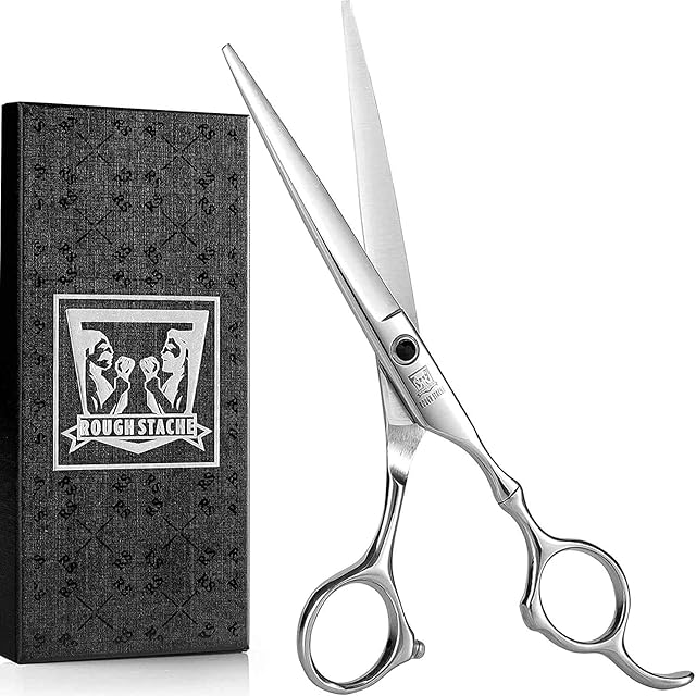 Professional Hair Scissors - Home Hair Cutting Scissor, Razor Edge Hairdressing Scissors with Extremely Sharp Blades - Stainless Steel Barber Scissors for Man & Woman - Silver 6.5inch